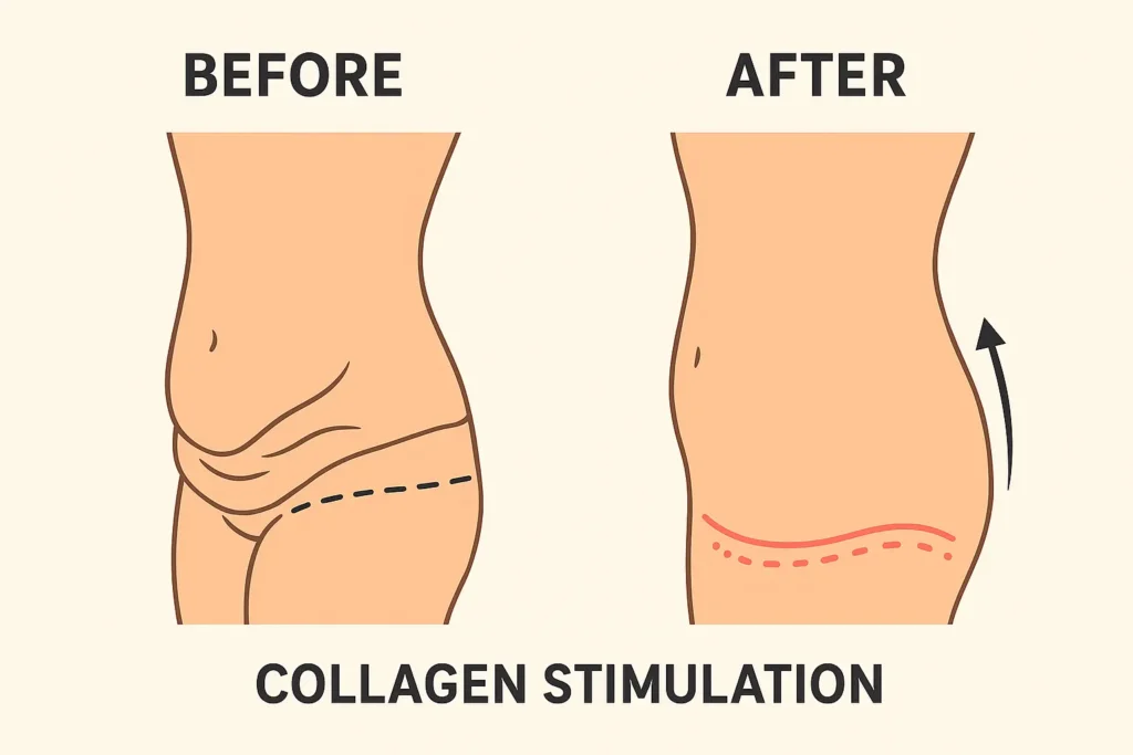 Before and after results for sagging skin after weight loss injections Maldon