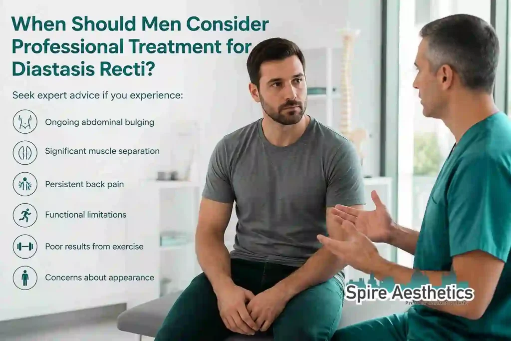 When Should Men Consider Professional Treatment for Diastasis Recti Maldon?