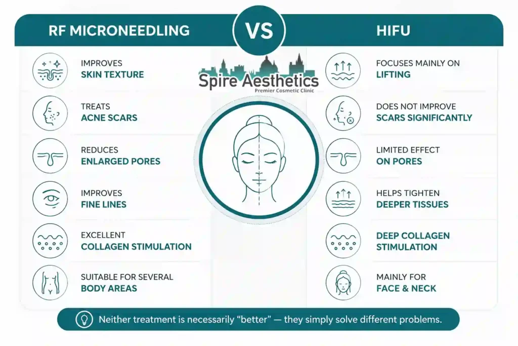 RF Microneedling vs HIFU: Which Treatment Gives Better Results Maldon?